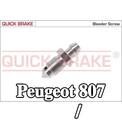 QUICK BRAKE برغي/صمام التهوية — Peugeot 807