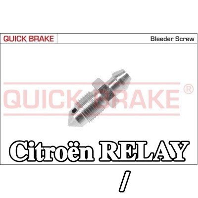 QUICK BRAKE برغي/صمام التهوية — Citroën Relay