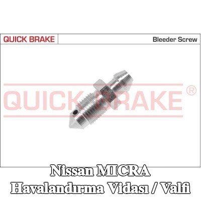 QUICK BRAKE Havalandırma vidası / valfi — 2000 Nissan Micra