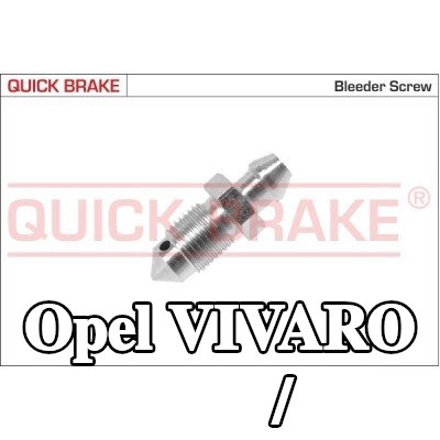 QUICK BRAKE برغي/صمام التهوية — Opel Vivaro