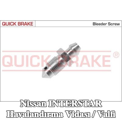 QUICK BRAKE Havalandırma vidası / valfi — Nissan Interstar