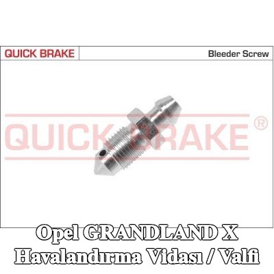 QUICK BRAKE Havalandırma vidası / valfi — Opel Grandland X