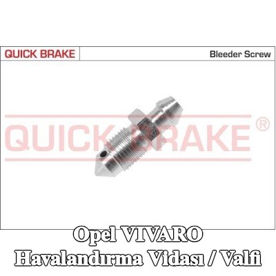 QUICK BRAKE Havalandırma vidası / valfi — Opel Vivaro