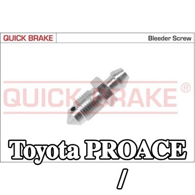 QUICK BRAKE برغي/صمام التهوية — Toyota Proace