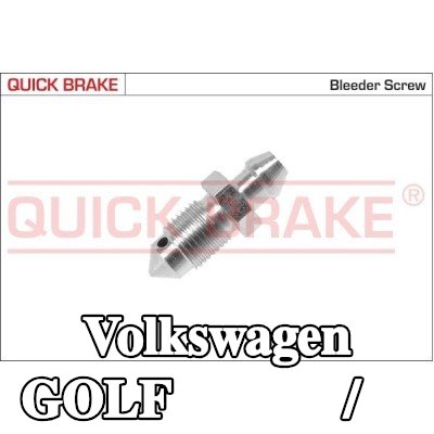 QUICK BRAKE برغي/صمام التهوية — Volkswagen Golf