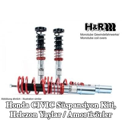 H&R Süspansiyon kiti, helezon yaylar / amortisörler — Honda Civic
