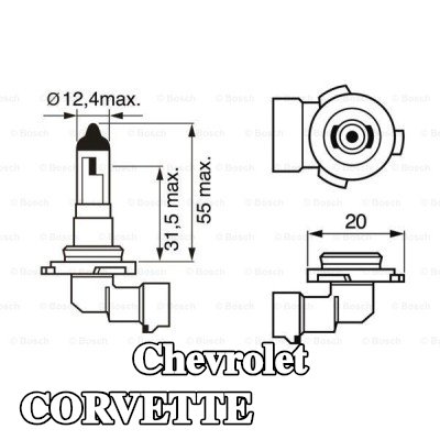 BOSCH لمبة مصباح ضباب — Chevrolet Corvette