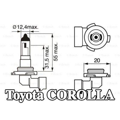 BOSCH لمبة مصباح ضباب — 2002 Toyota Corolla