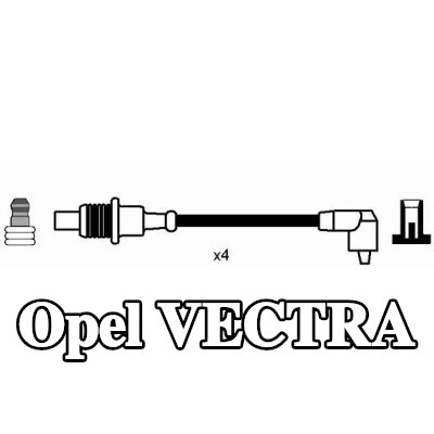 NGK مجموعة أسلاك الإشعال سوداء — Opel Vectra