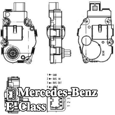 MAHLE مشغل باب مزج التدفئة — 2012 Mercedes-Benz E-Class