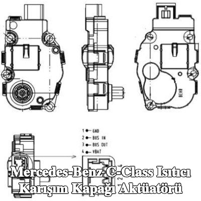 MAHLE Isıtıcı karışım kapağı aktüatörü — Mercedes-Benz C-Class