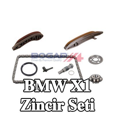 BOGAP Zincir gergisi içeren zamanlama zinciri kiti, krank mili dişlisi ile, kızak raylı, pullarla — BMW X1