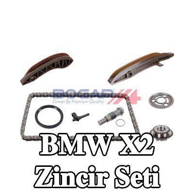 BOGAP Zincir gergisi içeren zamanlama zinciri kiti, krank mili dişlisi ile, kızak raylı, pullarla — BMW X2