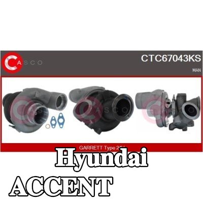 CASCO شاحن توربيني — 2000 Hyundai Accent