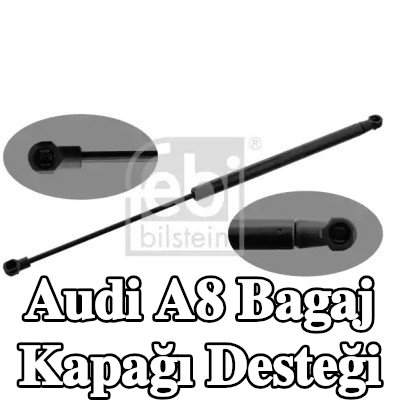 FEBI BILSTEIN Bagaj kapağı amortisörü (Her iki taraf), 445mm — Audi A8