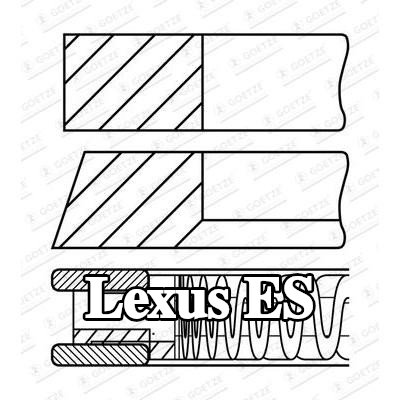 GOETZE ENGINE مجموعة حلقات المكبس — Lexus Es