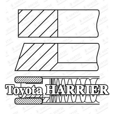 GOETZE ENGINE مجموعة حلقات المكبس — 2005 Toyota Harrier