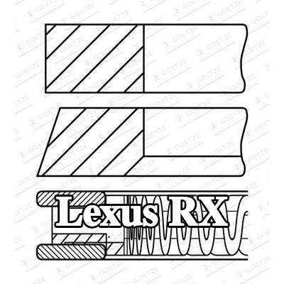 GOETZE ENGINE مجموعة حلقات المكبس — Lexus Rx