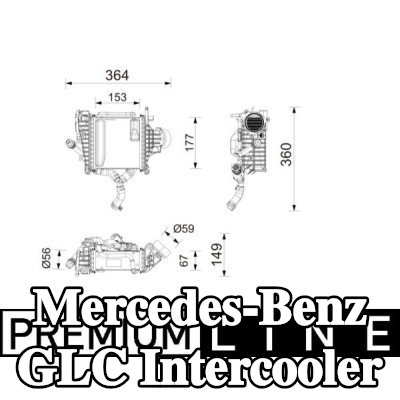 MAHLE Sensörsüz Intercooler — Mercedes-Benz Glc