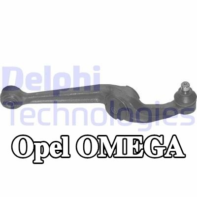 DELPHI ذراع التعليق للمحور الأمامي, السفلي, الفولاذ, مع وصلة كروية — 1990 Opel Omega