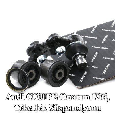 RIDEX Onarım kiti, tekerlek süspansiyonu Ön Aks Sol, bilyeli mafsal ile, sabitleme malzemesi ile, lastik yatağı ile — Audi Coupe