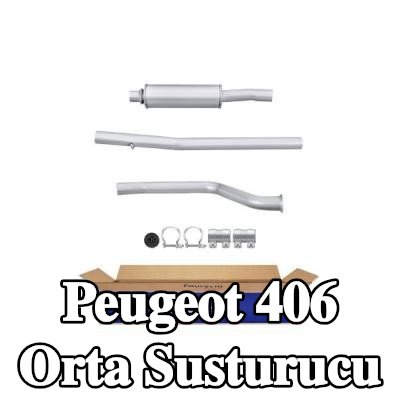 HELLA Montaj parçaları ile birlikte orta susturucu — Peugeot 406