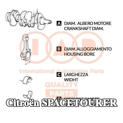 IAP QUALITY PARTS مجموعة محامل العمود المرفقي — Citroën Spacetourer