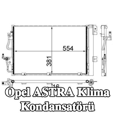MAHLE Kurutuculu klima kondansatörü — 2000 Opel Astra