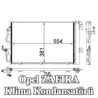 MAHLE Kurutuculu klima kondansatörü — 2005 Opel Zafira