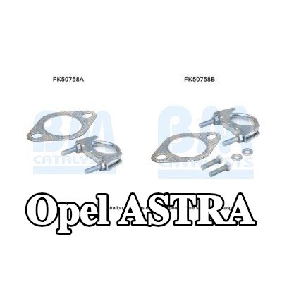 BM CATALYSTS طقم التثبيت، أنبوب العادم — Opel Astra
