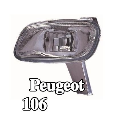 ABAKUS مصباح ضباب يسار, H1, بدون لمبة, بدون حامل لمبة — Peugeot 106