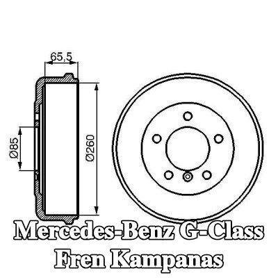 BOSCH Arka aks fren kampanası, 300mm — 2012 Mercedes-Benz G-Class