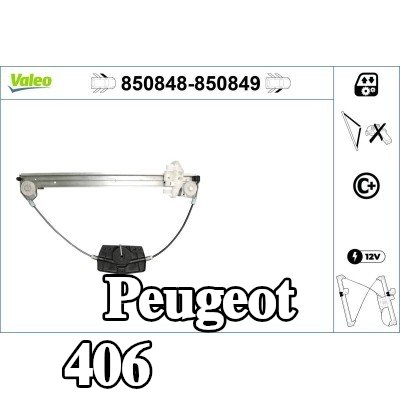 VALEO مُحرك نافذة أمامي أيسر, كهربائي, بدون محرك كهربائي — Peugeot 406