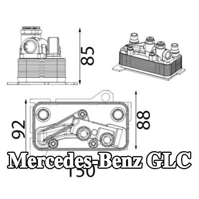 MAHLE مبرد زيت ناقل الحركة الأوتوماتيكي بدون حشية/مانع تسرب — Mercedes-Benz Glc