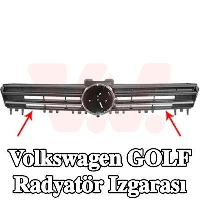 VAN WEZEL Radyatör ızgarası, krom, havalandırma delikleri ile — 2017 Volkswagen Golf