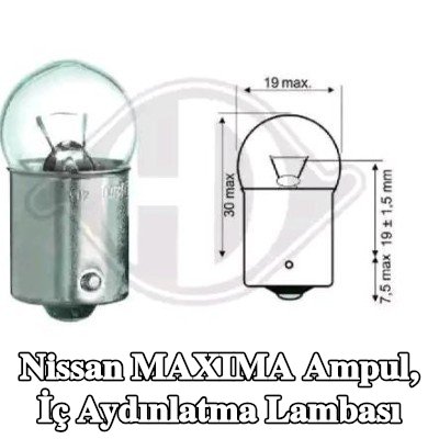 DIEDERICHS Ampul, İç Mekan Işığı Uzun Ömürlü — 1990 Nissan Maxima