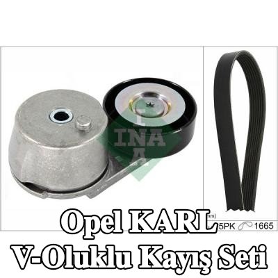 INA V-Oluklu Kayış Seti — Opel Karl