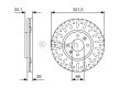 BOSCH القطر الخارجي لقرص المكابح: 301, 5mm, مُهوى, مزود بفتحات تهوية داخلية, مشحم — 2012 Citroën C4 (1)