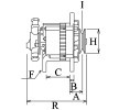 HC-Cargo Alternatör 65A — 2000 Hyundai H100 (9)
