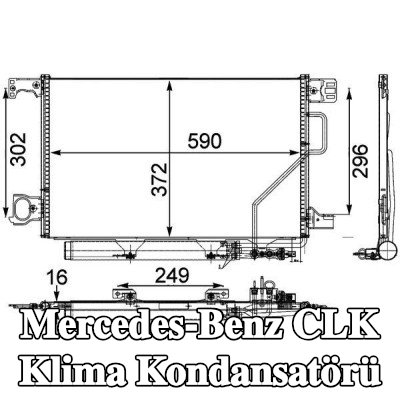 MAHLE Kurutuculu klima kondansatörü, basınç şalteri ile — Mercedes-Benz Clk