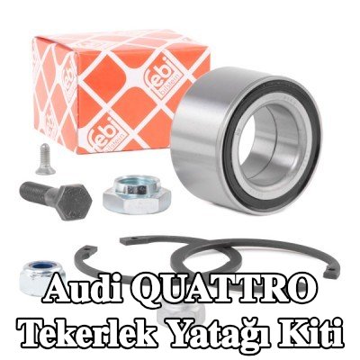 FEBI BILSTEIN Sol ön aks tekerlek yatağı kiti, Ön Aks Sağ, sabitleme/montaj malzemesi ile — Audi Quattro
