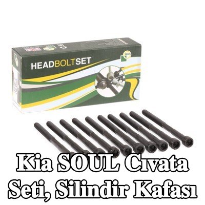 BGA Cıvata Kiti, silindir kafası M9 — 2011 Kia Soul