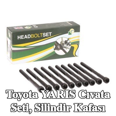 BGA Cıvata Kiti, silindir kafası M9 — 1999 Toyota Yaris