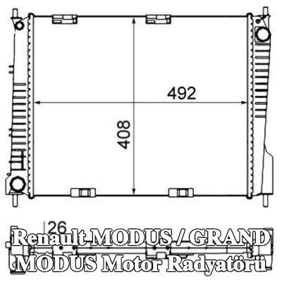 MAHLE Motor radyatörü — Renault Modus / Grand Modus