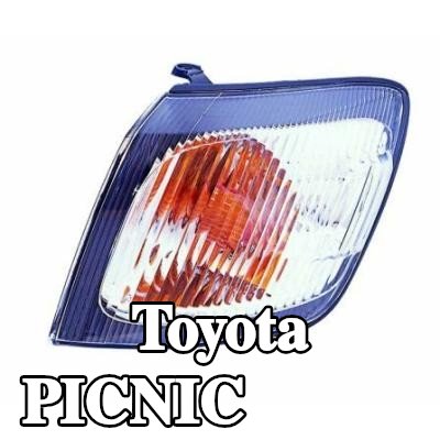 ABAKUS مؤشر جانبي أمامي أيمن, أبيض, مع لمبة — Toyota Picnic