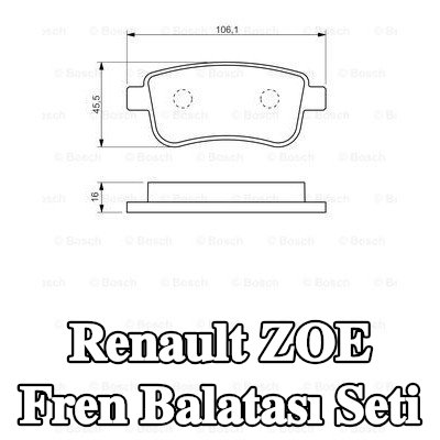 BOSCH Fren balatası seti 16mm, montaj kılavuzu ile — Renault Zoe