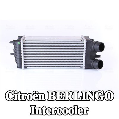 NISSENS Hızlı bağlantı parçası olmayan Intercooler, Sol konektör, açılı, Sağ konektör, açılı — 2005 Citroën Berlingo