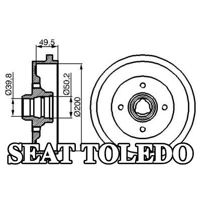BOSCH أسطوانة الفرامل للمحور الخلفي, 239, 3mm — 1997 SEAT Toledo