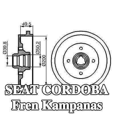 BOSCH Arka aks fren kampanası, 239, 3mm — 1993 SEAT Cordoba