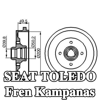 BOSCH Arka aks fren kampanası, 239, 3mm — 1997 SEAT Toledo